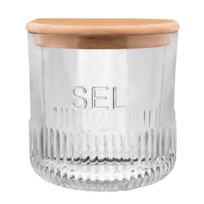 "Sel" glassware salt box