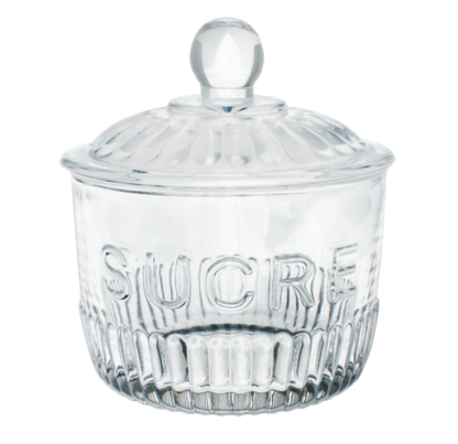 "Sucre" glassware sugar jar
