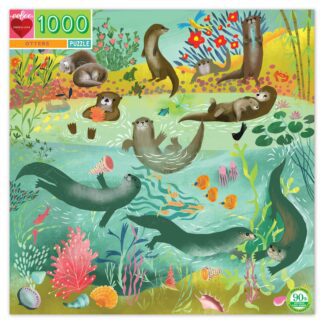 Colorful underwater and land scene with various animals and plants.
