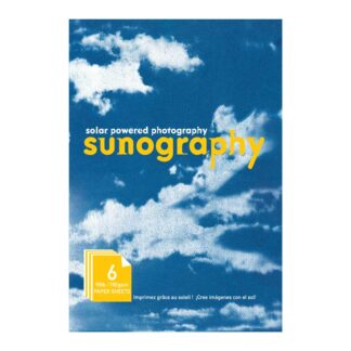 Cover of a book titled 'Sunography' with a blue sky and white clouds.