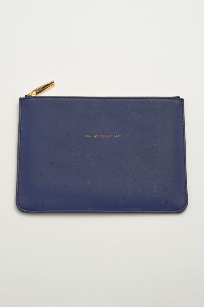 Live As You Dream Pouch in Navy