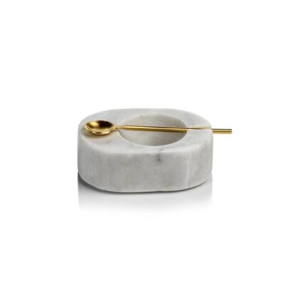 White Marble Salt  & Pepper Cellar