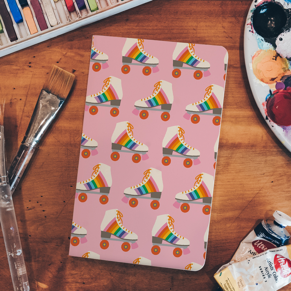 Pink phone case with colorful party hats and confetti design.