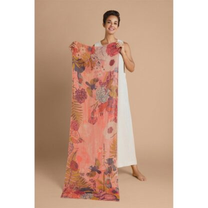 Woodland In Petal Linen Scarf