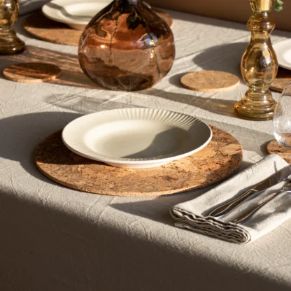 Round Cork Placemats Set of 4