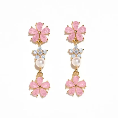 Pink Petal Dangles