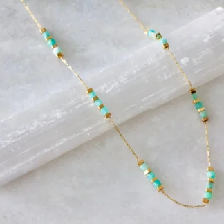 SQ Amazonite Beaded Necklace