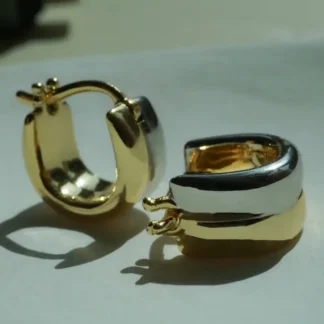 Mix Metal Huggie