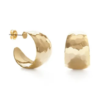 Hammered Gold Vintage Hoops